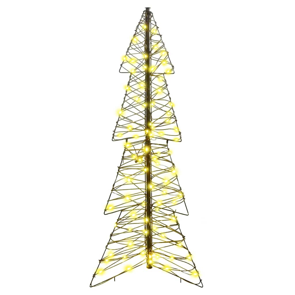 Christmas Tree with 100 LEDs Warm White 120 cm Rattan